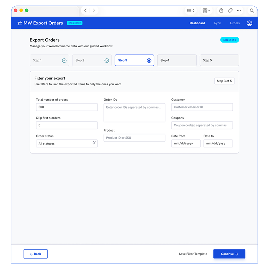 Orders Export & Import Workflow